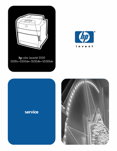 HP LaserJet 5500 hp color LaserJet 5500 series printer Service Manual